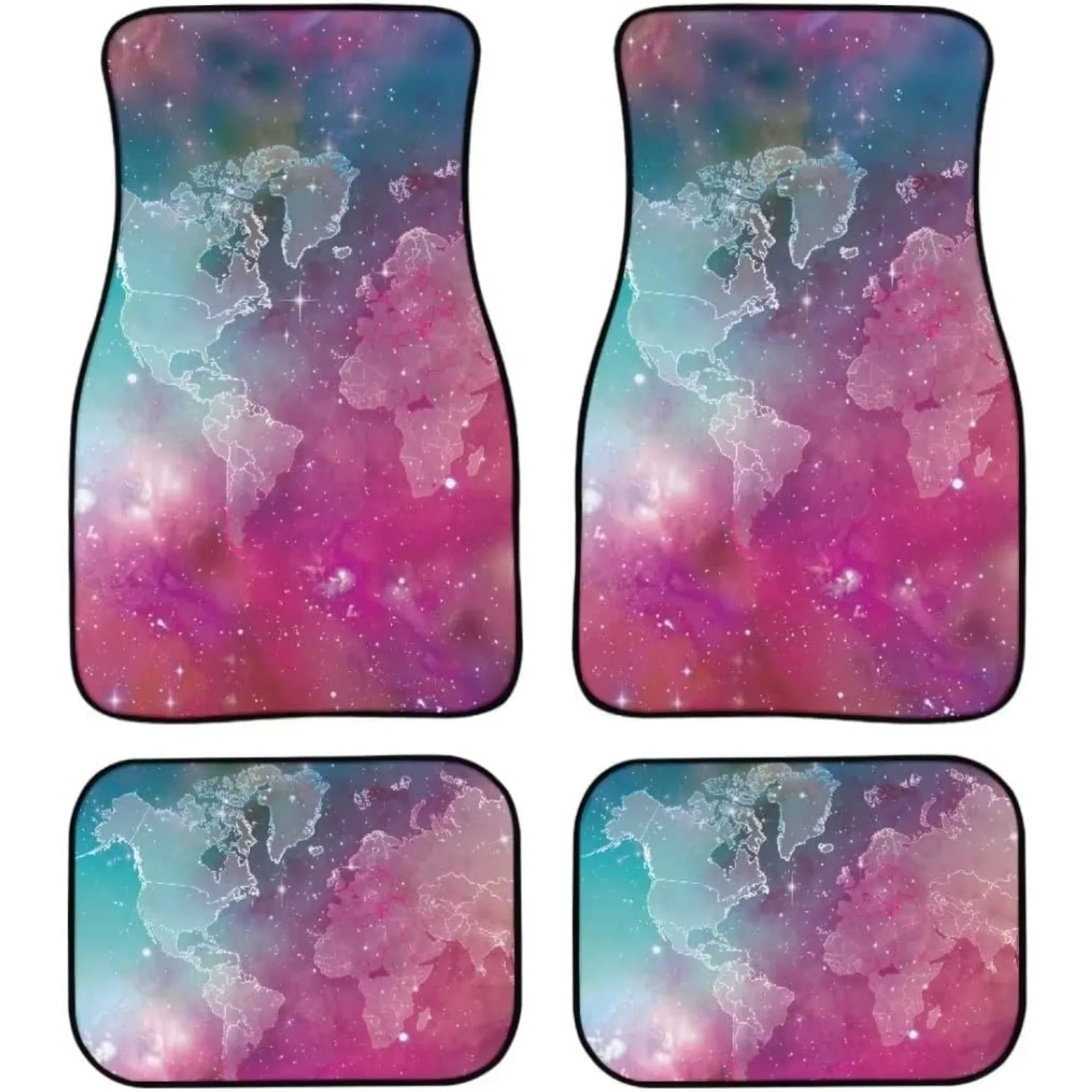 4pcs Floor Liners Stepping Through The World At Dawn And Dusk, Guarding The Car Quietly And Joyfully