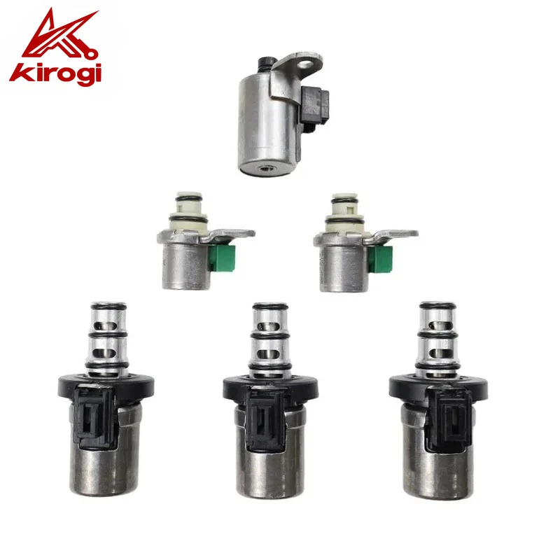 6 unids/set 4F27E Kit de solenoide de transmisión para Ford Mazda 2002-2012 3 5 6 CX-7 todos los cuerpos de válvula principal 4F27-E 4 velocidades FNR5 5 velocidades