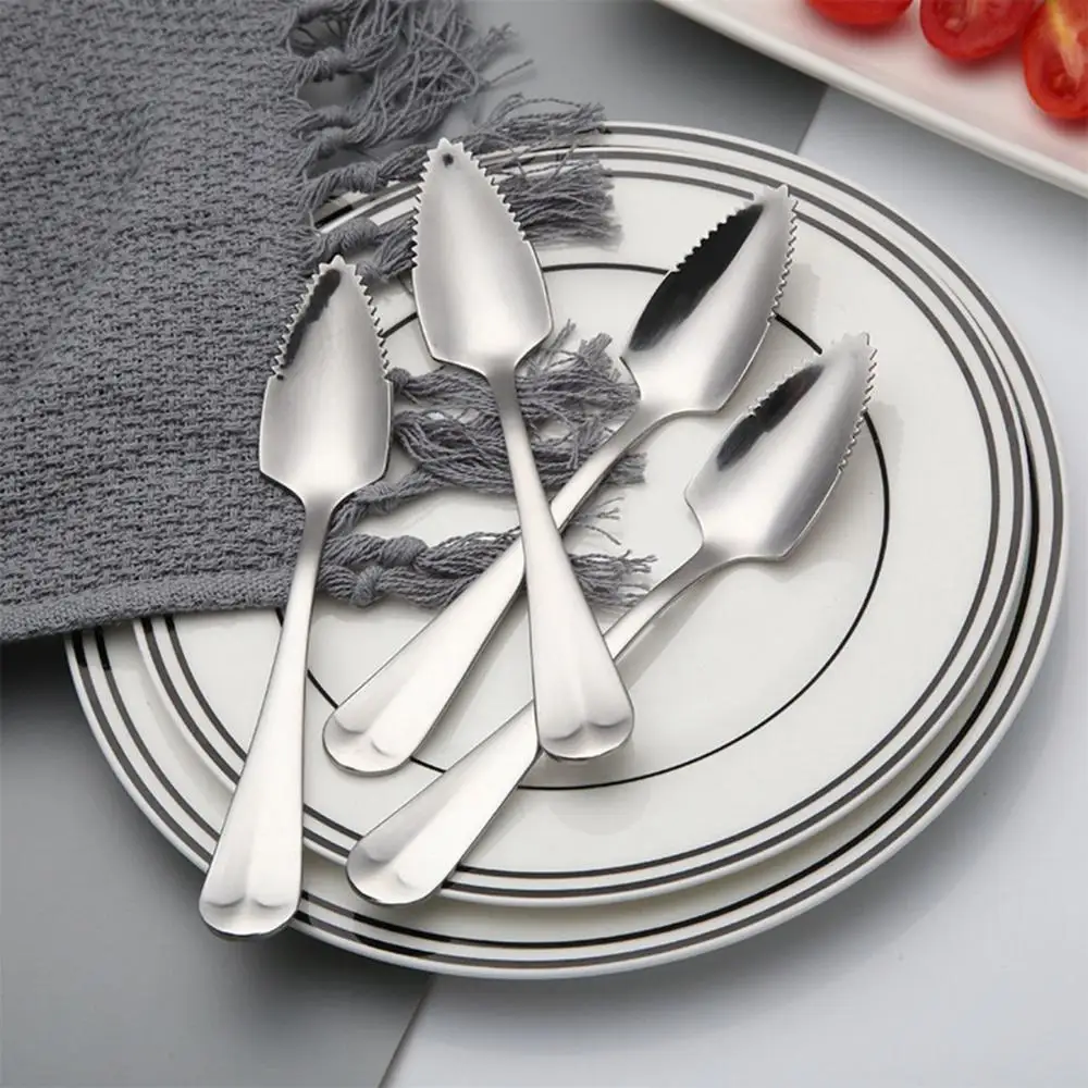 Citrus Kitchen Multifunctional Scraping Serrated Edge Kiwi Scoop Grapefruit Spoon Baby Food Processer Fruit Puree Tool