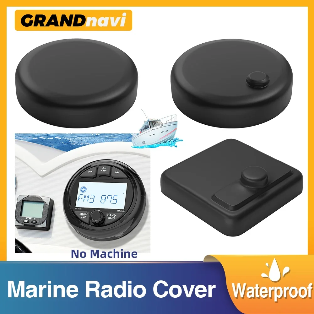 Capa protetora de rádio marinho para barco, silicone macio, à prova d\'água, poeira, resistente ao sol, para barco/yate/caravana/rv/atv, reprodutor