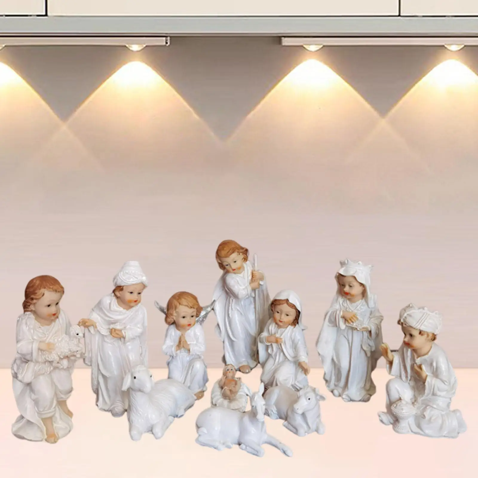 11x Nativity Sets for Christmas Jesus Statue Ornament Resin Statue