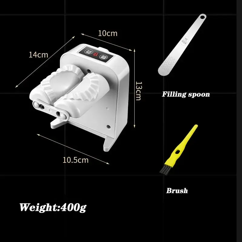 Automatic Electric Dumpling Machine, Home Dumpling Machine, Kitchen Automatic Rapid Prototyping Mold with A Spoon and Brush