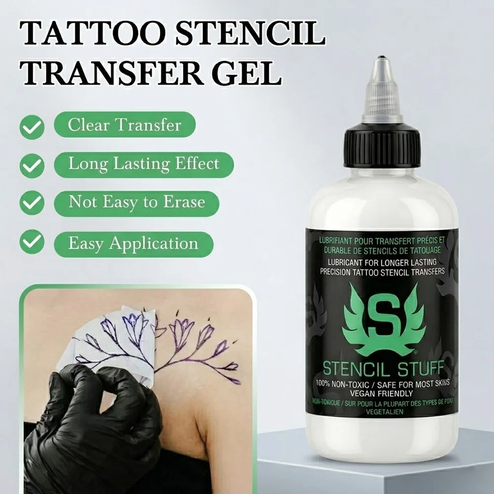 Tattoo Stencil Transfer Gel Professional Long Lasting Clear Formula Precision Stencil Stuff Cream Vegan Safe Tattoo Accessories view 3