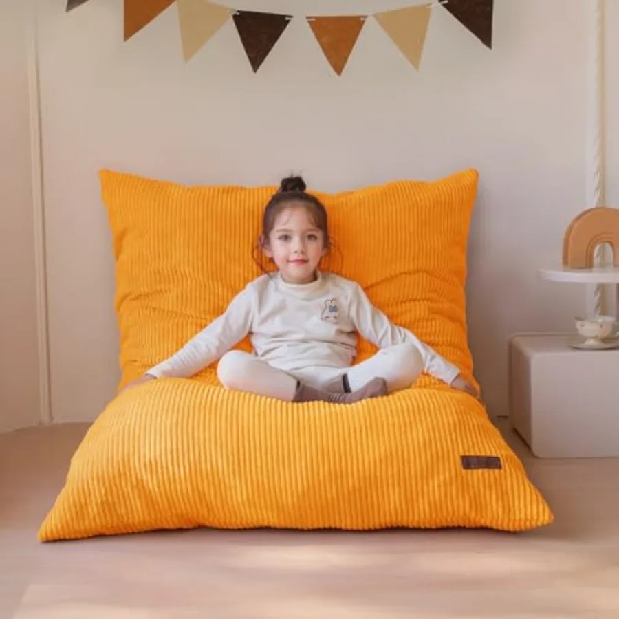

3 in 1 Bean Bag Chair Bed Convertible Chair Folds from Bean Bag to Lounger Child Floor Sofa for Gaming Reading Floor Mattress w
