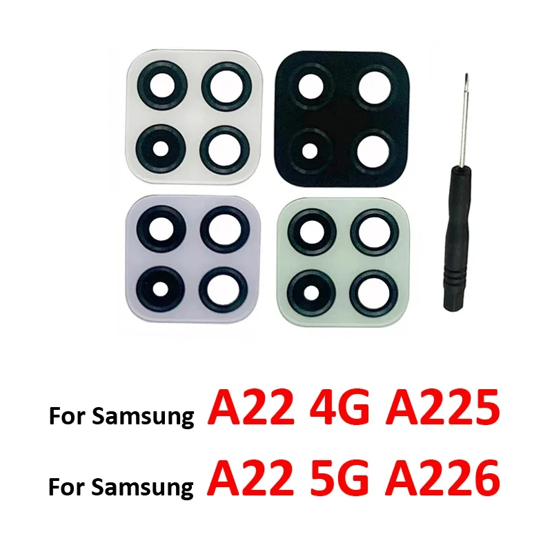

Стеклянная линза камеры для телефона в стиле поп для Samsung Galaxy A22 4G A225 A225F A225M 5G A226 A226B, новая задняя часть объектива камеи