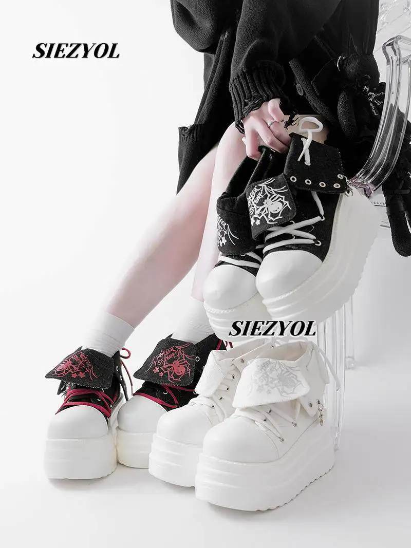 Japanese Original Subculture Platform Canvas Shoes Autumn New Sweet and Cool Style Versatile Casual space-up Women's Shoes