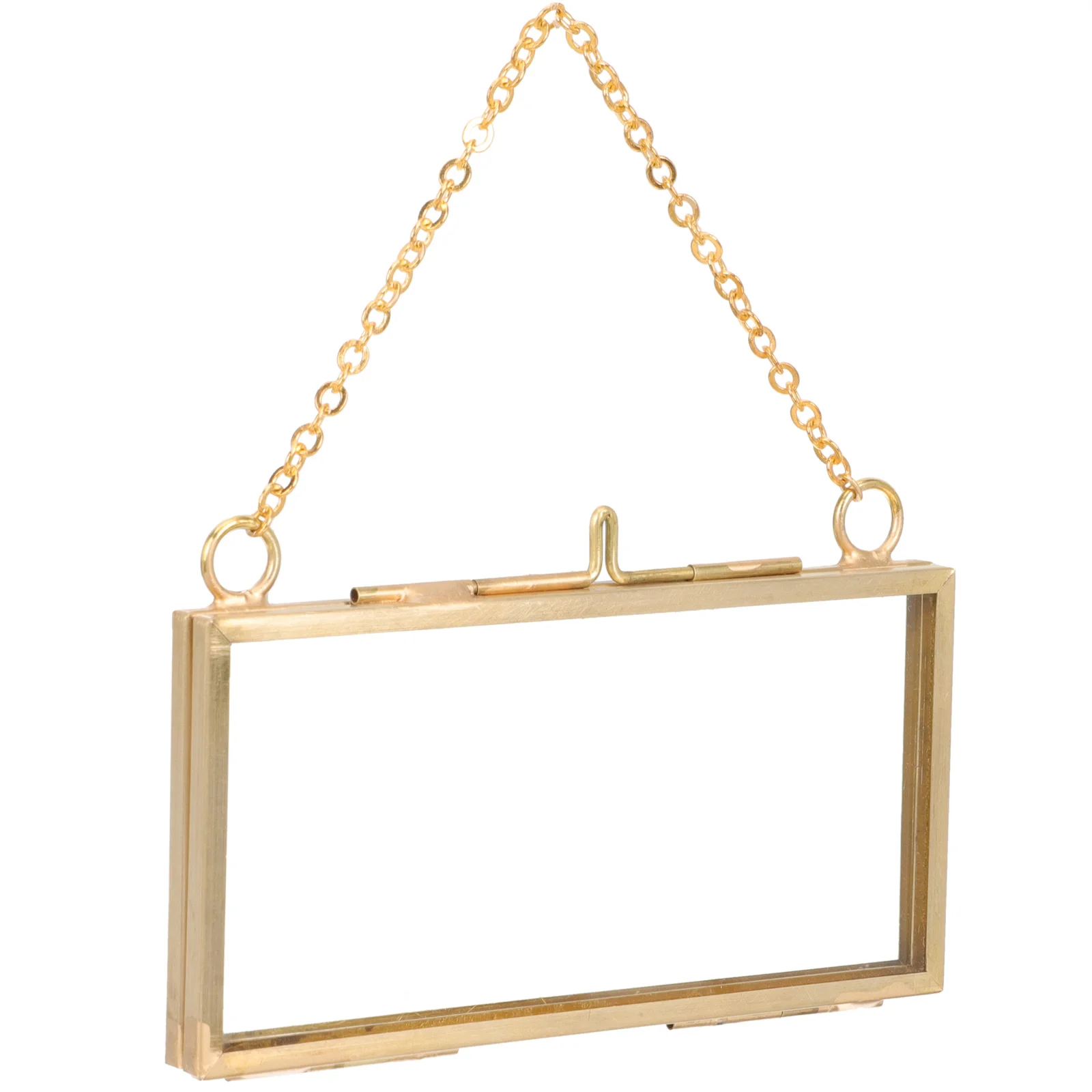 Kids Display Frame Photo Specimen Folder Double Sided Picture Frames Glass Brass Home Decoration