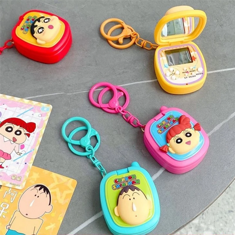 New Crayon Shin-chan anime peripheral cartoon cute game console keychain schoolbag backpack high-value pendant gift wholesale view 6