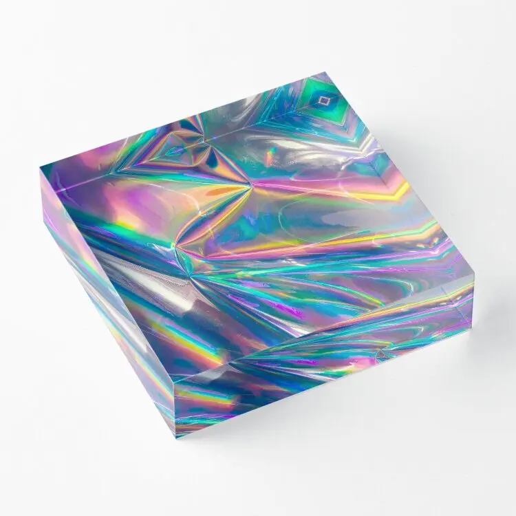 Holographic  Acrylic Block Board  Family Home Pad Room Print Bedroom Cute Decor Process Transparent Funny Art Clear Decoration