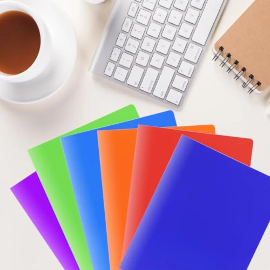 مجلدات بلاستيكية مع جيوب مجلدات ملفات متينة مع فتحة بطاقة الأعمال 2 مجلد جيب للمستندات مكتب المدرسة حجم الرسالة 7