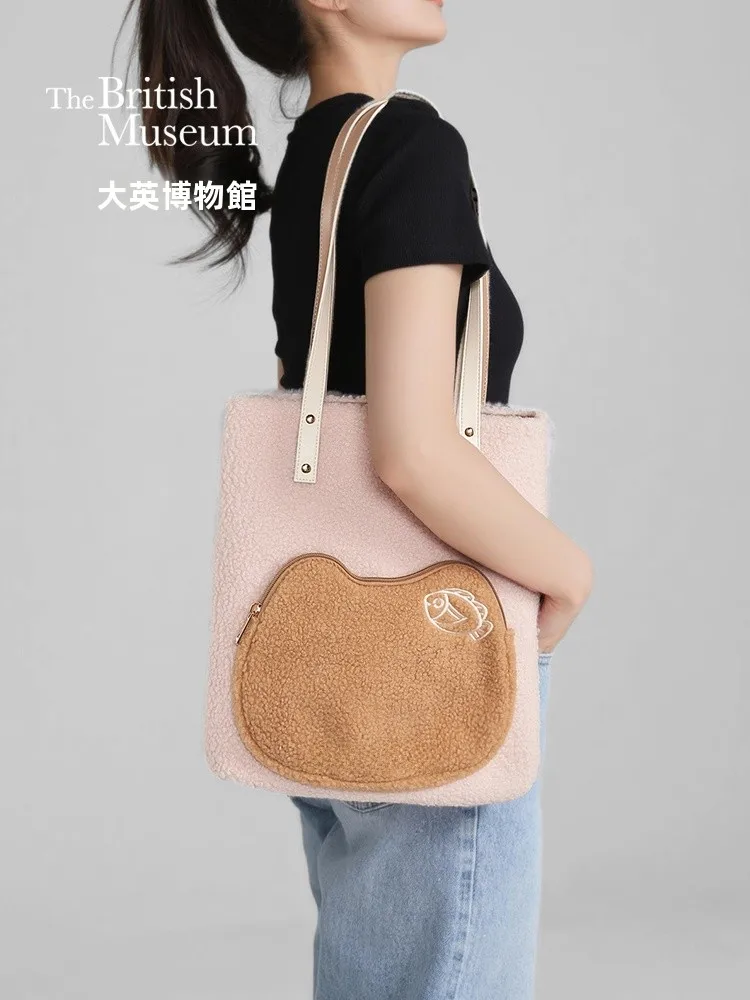briti-museum-buster-series-head-splicing-lamb-tot-tote-bolso-de-un-solo-hombro-lindo-desplazamiento-nuevo-bolso-de-mujer-casual-simple