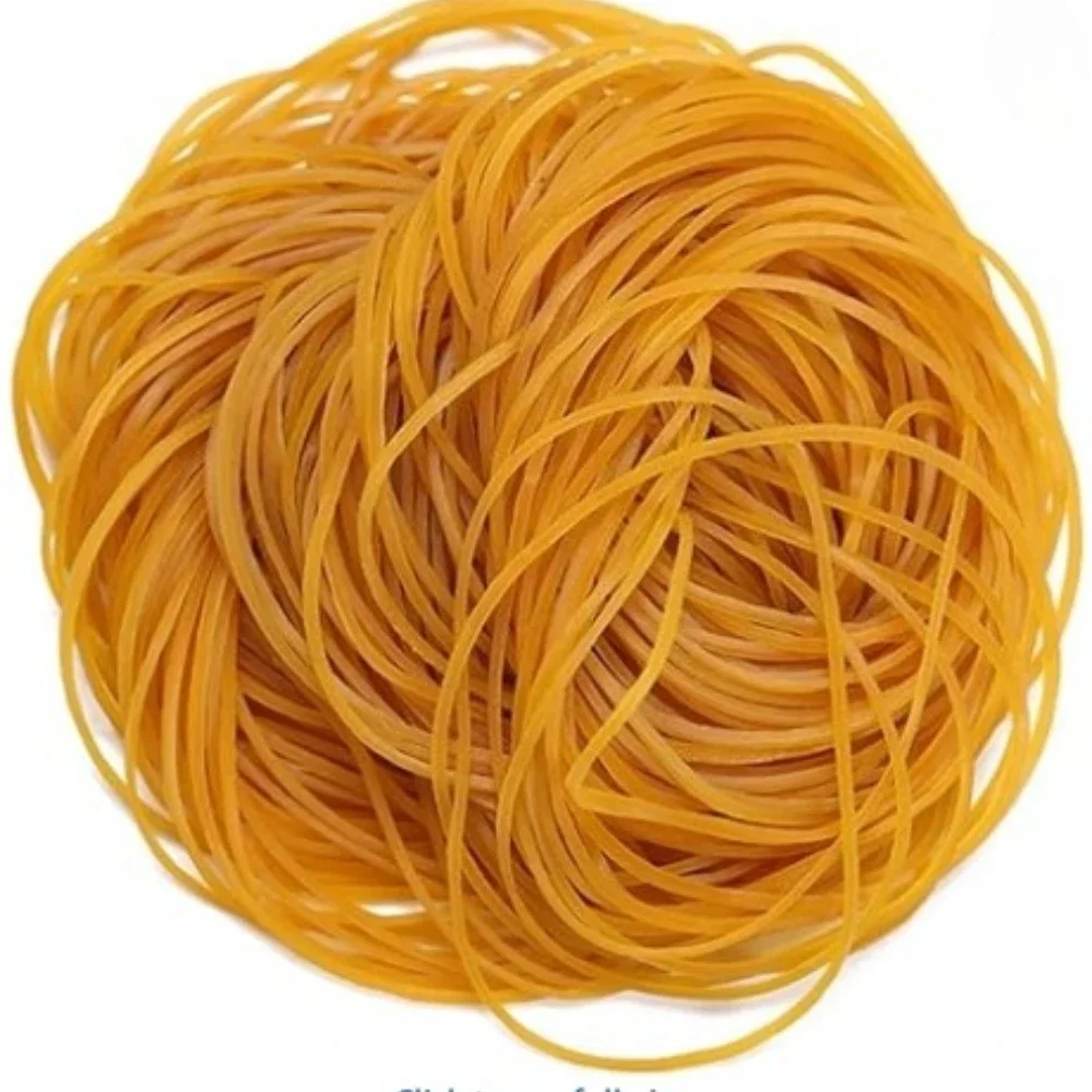 150-450 Stück hochelastische gelbe Gummibänder, 40 mm, Befestigungselemente, Schulbedarf für Schüler, starke elastische Gummibänder, Bürobedarf. – Detail 2