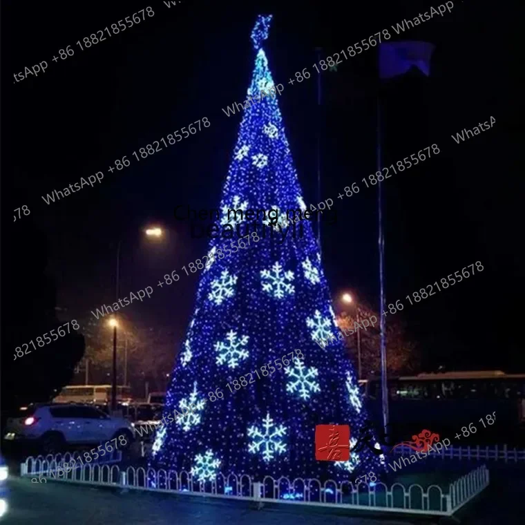 

Outdoor snowflake lights Christmas tree decoration 5 6 7 8 meters, large framed Christmas tree