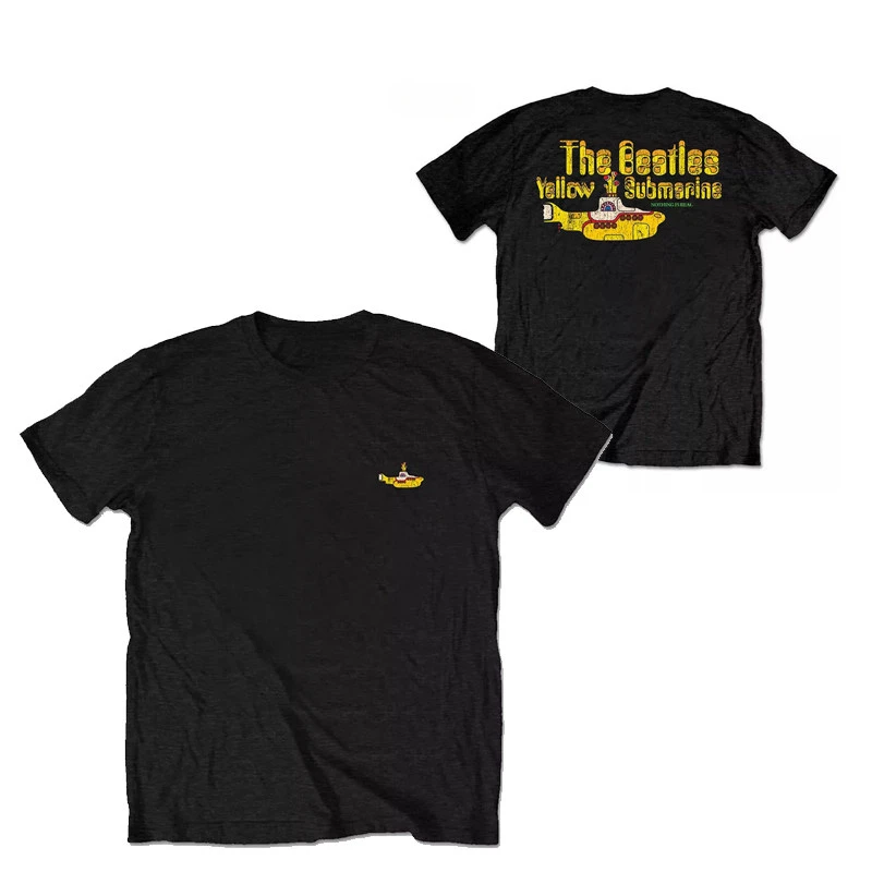 Fun Retro The Beatles Band Yellow Submarin T-Shirt Cotton Graphic Tee Men Women Summer Streetwear