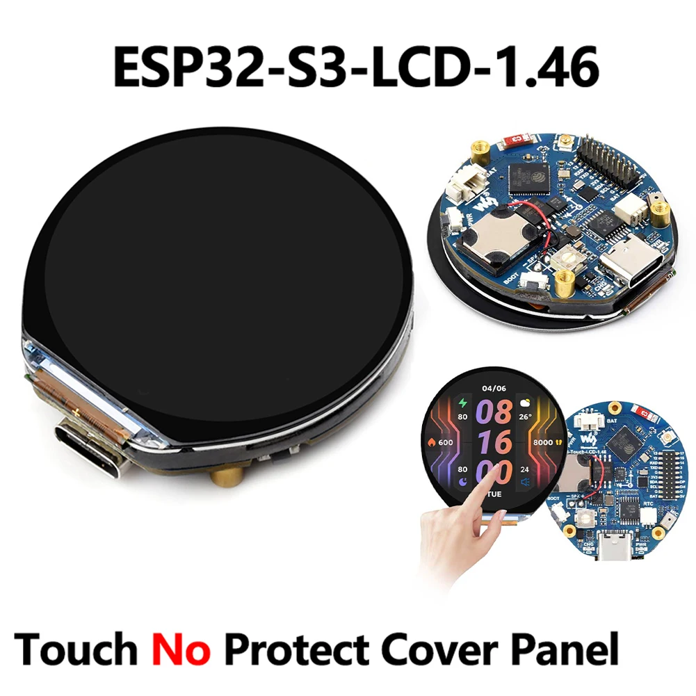 DeepSeek XiaoZhi AI الدردشة الصوتية روبوت صندوق ESP32-S3 مجلس التنمية 1.46 بوصة شاشة الكريستال السائل 412x412 القرار ESP مساعد المنزل