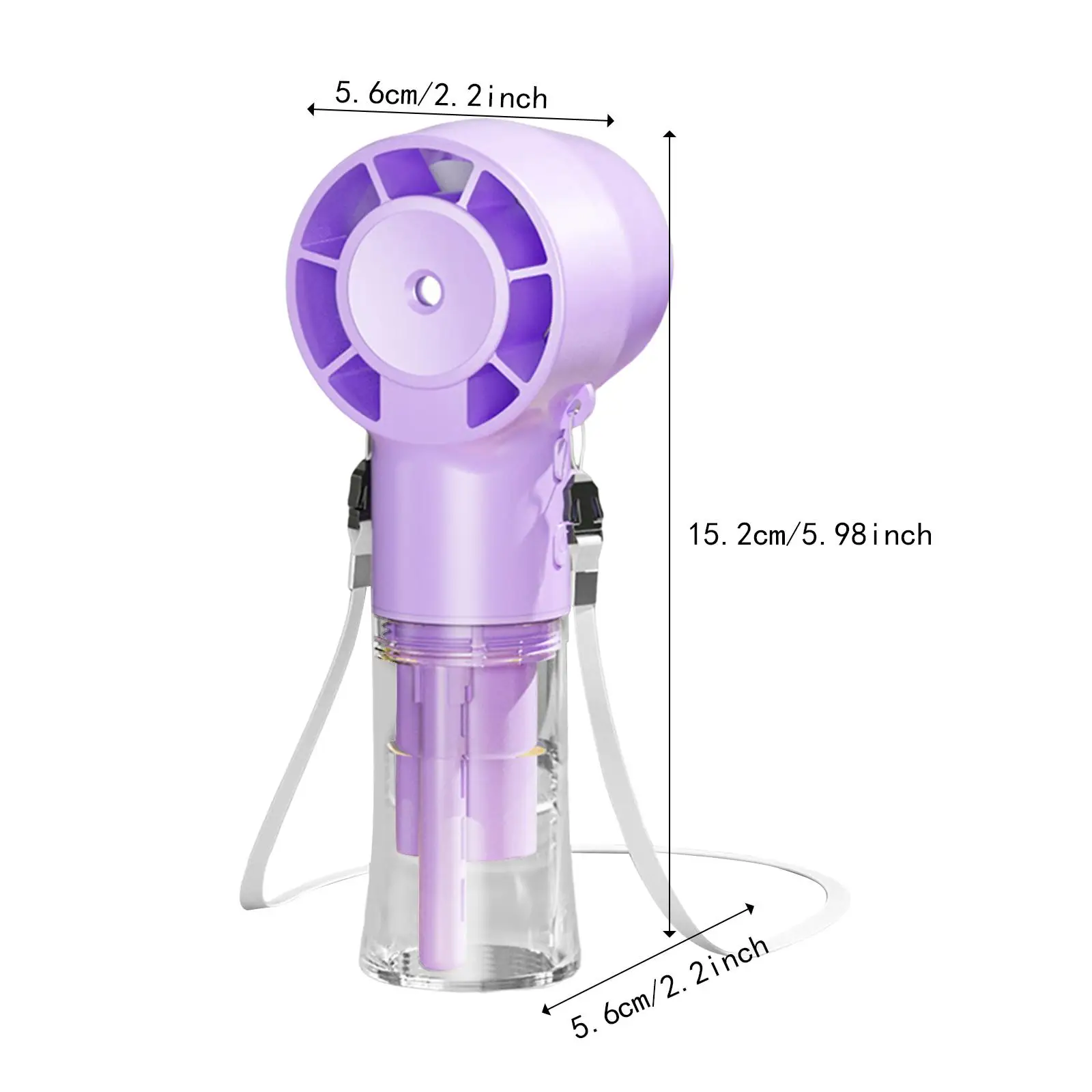 مروحة رذاذ محمولة باليد، مروحة شخصية صامتة تعمل بمنفذ USB، أنيقة ومتعددة الوظائف