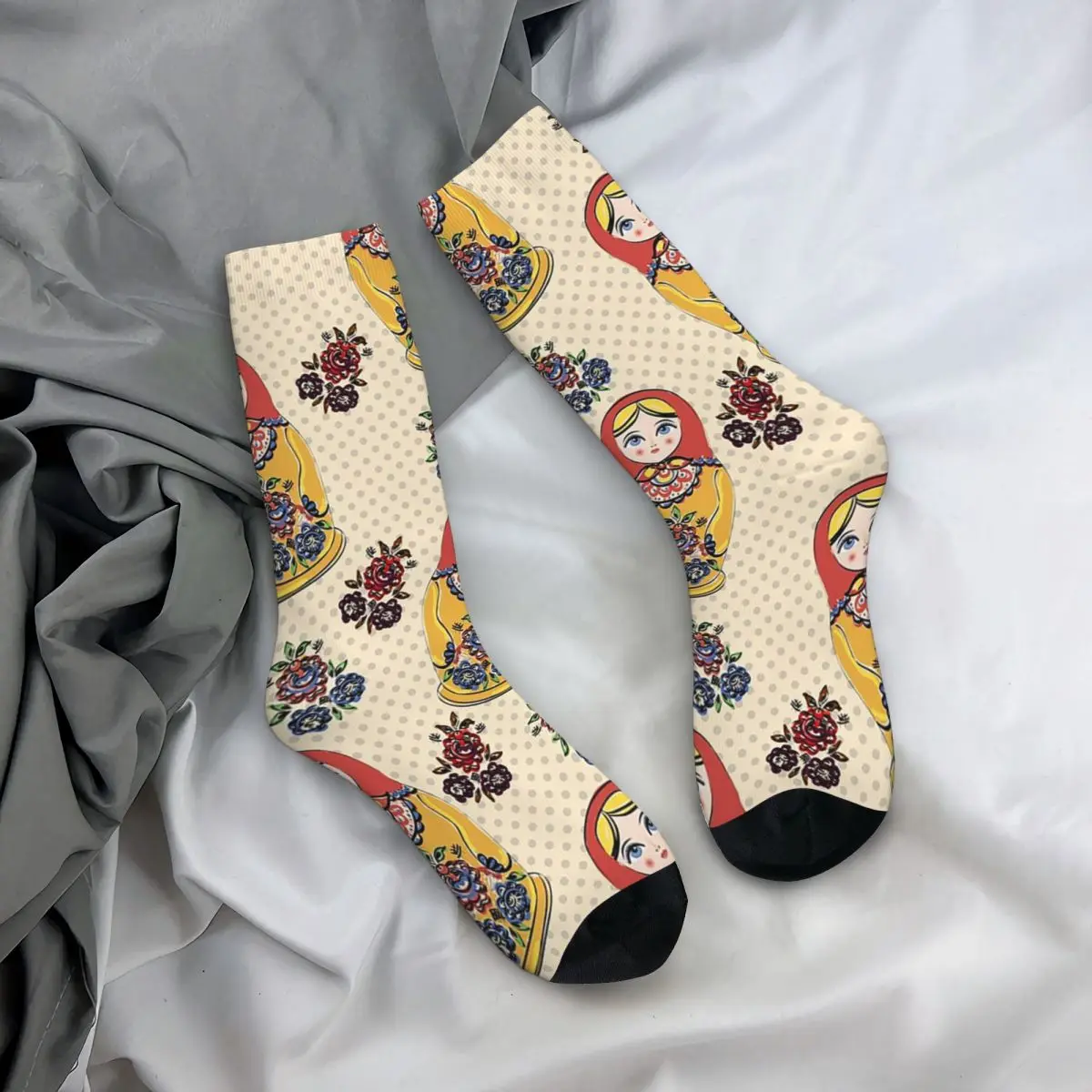 

Носки на все сезоны с рисунком русской матрешки, длинные носки в стиле Харадзюку для мужчин и женщин, подарки на День святого Валентина