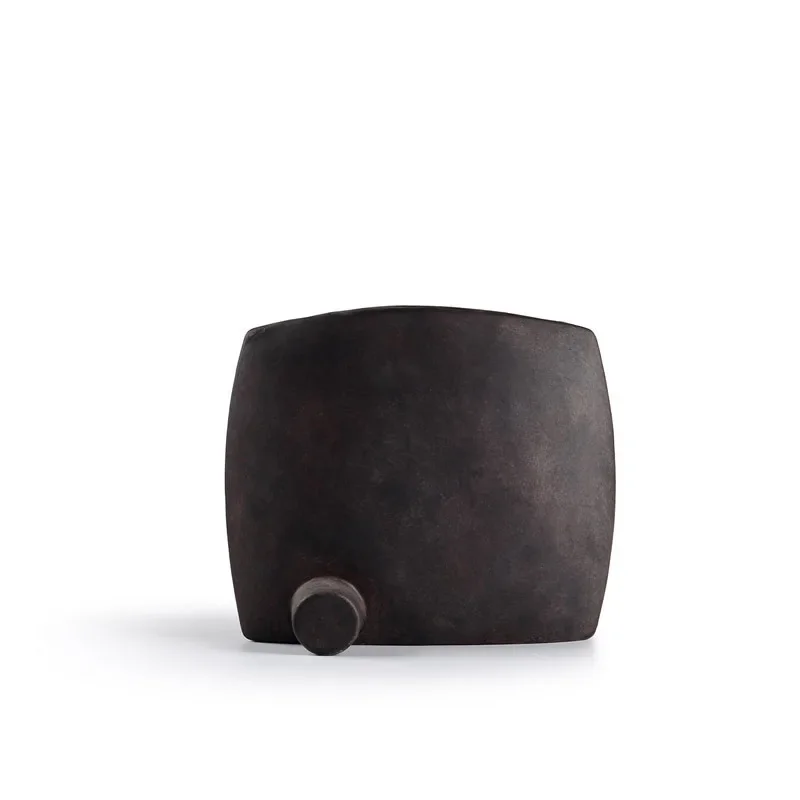 

Geometric abstract ceramic vase creative flower arrangement device