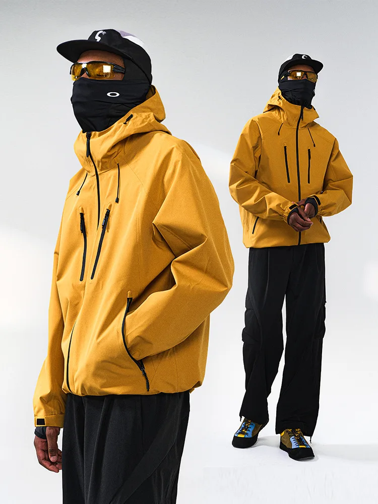 

Tee-Proof Full-Prure Glue Outdoor Sports Jaet Waterproof Climbing Suit Hooded Windproof Jaet Outerwear ex Trendy