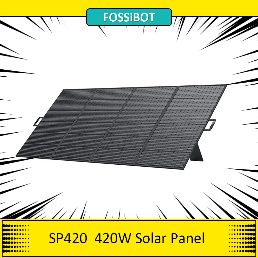 FOSSiBOT SP420 420W Fordable Solar Panel, 23.4% High Conversion Efficiency, Outdoor Portable Panel , IP67 Waterproof 550*1036mm