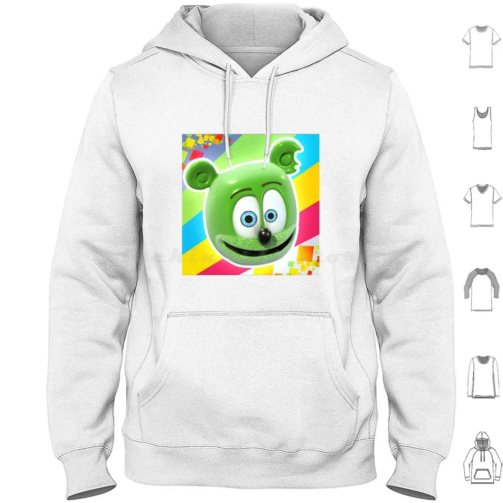 Gummibar ( The Gummy Bear ) Hoodies Long Sleeve Gummibar The Gummy Bear Trending Popular Kids Character Green Bear