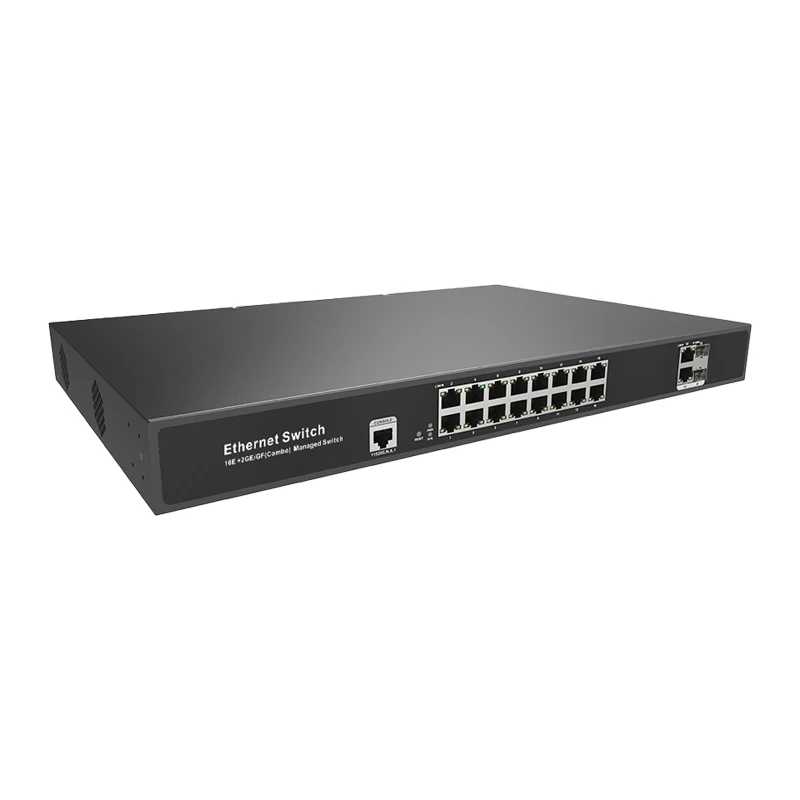 JT-COM L2 Managed switch with 2*1000M TP/SFP Combo ports and 16*10/100M RJ45 ports