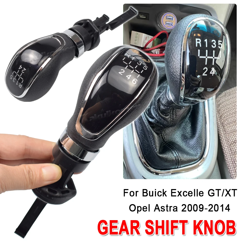 Manual 5 6 Speed Gear Stick Shift Knob Lever Head Handball With Leather Boot For Buick excelle GT/XT 2009-2014 OPEL ASTRA