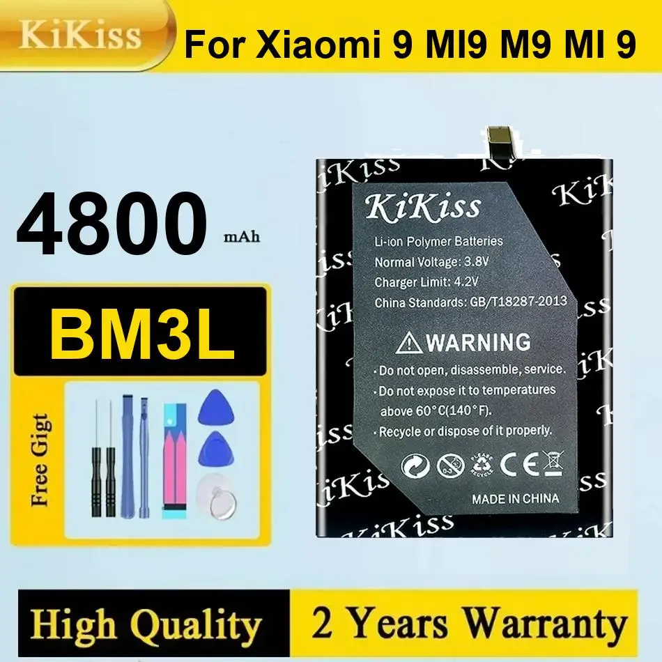 

Батарея Kikiss BM3L емкостью 4800 мАч для Xiaomi 9 MI9 M9 MI