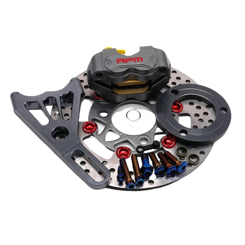 220mm Caliper Brake Motorcycle With Bracket and Screws Rear Motorcycle Disc Brake Plate Set