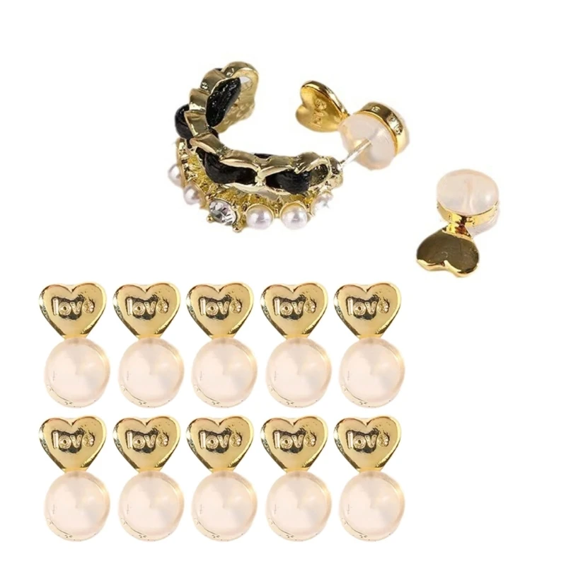 20Pcs Earring Backings for Droopy Ears Convenient Installation and Replacement Earring Backings for Droopy Ears Convenient