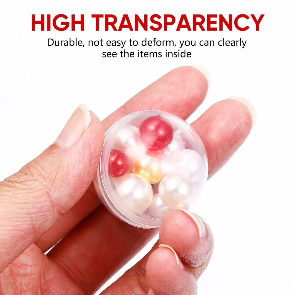 

100Pcs Clear Vending Machine Ball Transparent Empty Capsules for Candy Gift Storage Refillable Round Boxes Party Favor