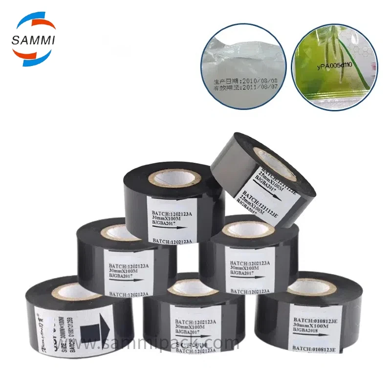 

100pcs LC1 Thermal Printer Ribbon Wide 25/30/35mm 100m Round Black/Colour Belt Packaging Machine Heat Transfer Date Ribbon