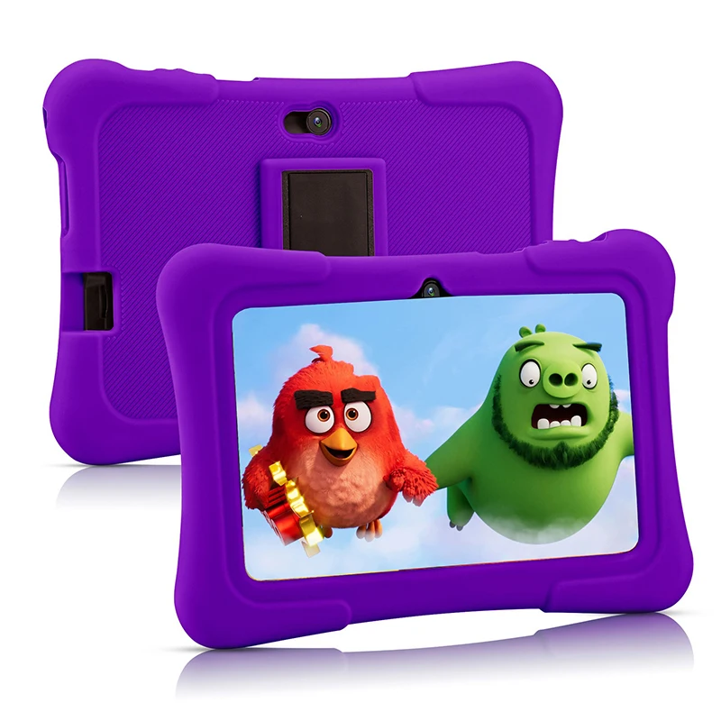 Tablette Android pour enfants avec Bluetooth, tablette pour tout-petits, étui antichoc, cadeau jouet pour enfants, étude, hébreu, WiFi, 7 pouces, 2