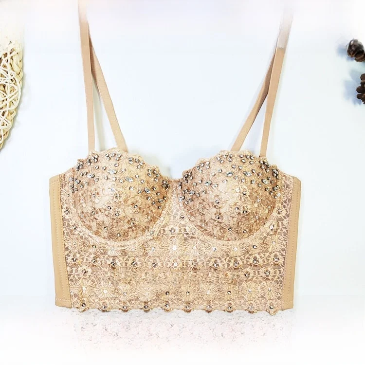 

2026 Sexy Bal Lace Embroidery Vest Strap Brtte Wrap Chest Waist Outfit Women's Faion Outerwear Underwear