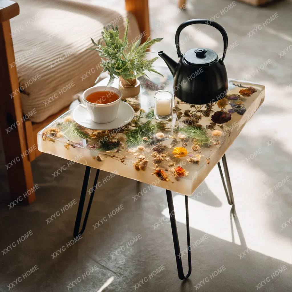 TT Epoxy resin river table coffee table creative personality small apartment living room household simple modern light luxury ta