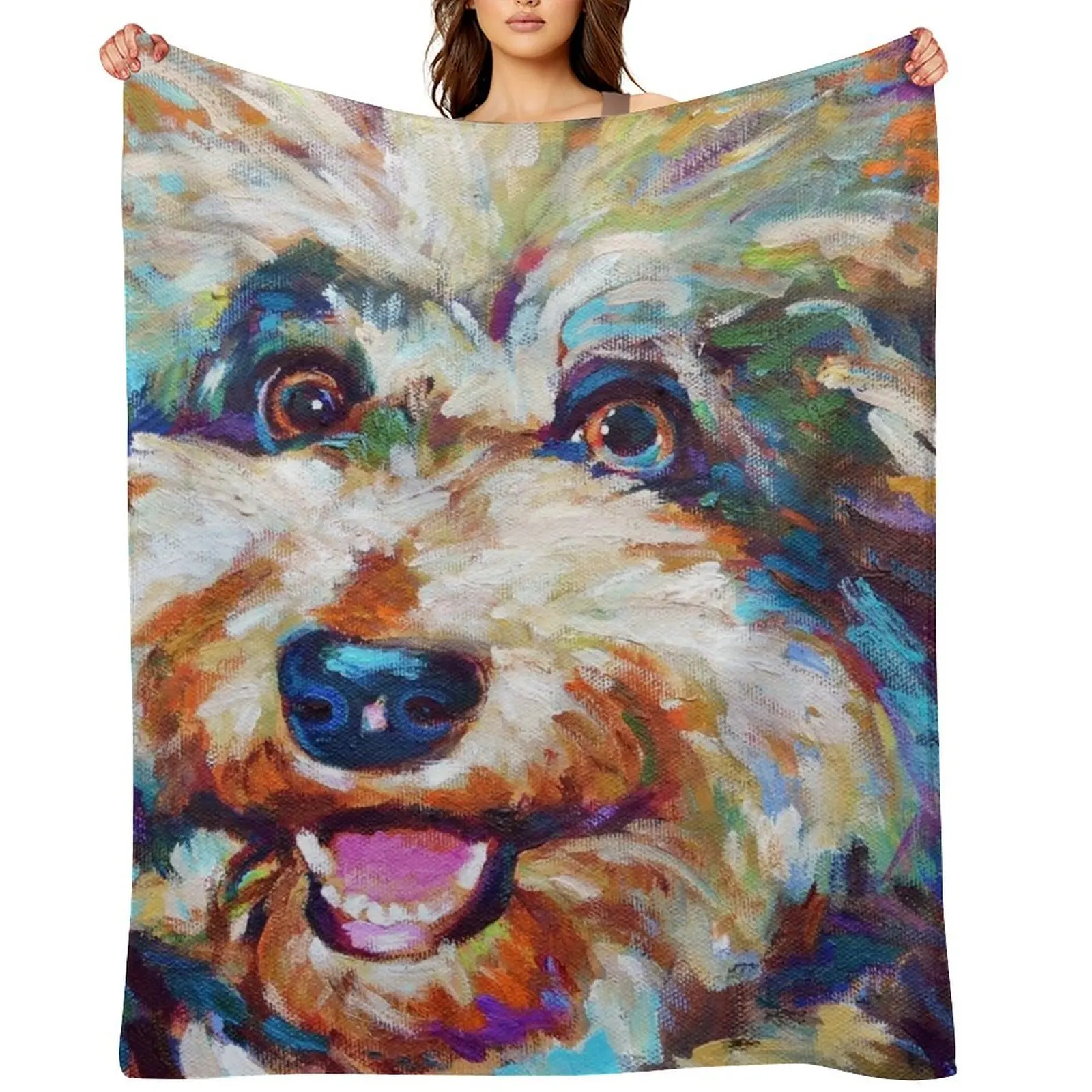 لطيف AUSSIEDOODLE جرو رمي بطانية فاخرة رشاقته المعزي الفاخرة الطفل البطانيات #1