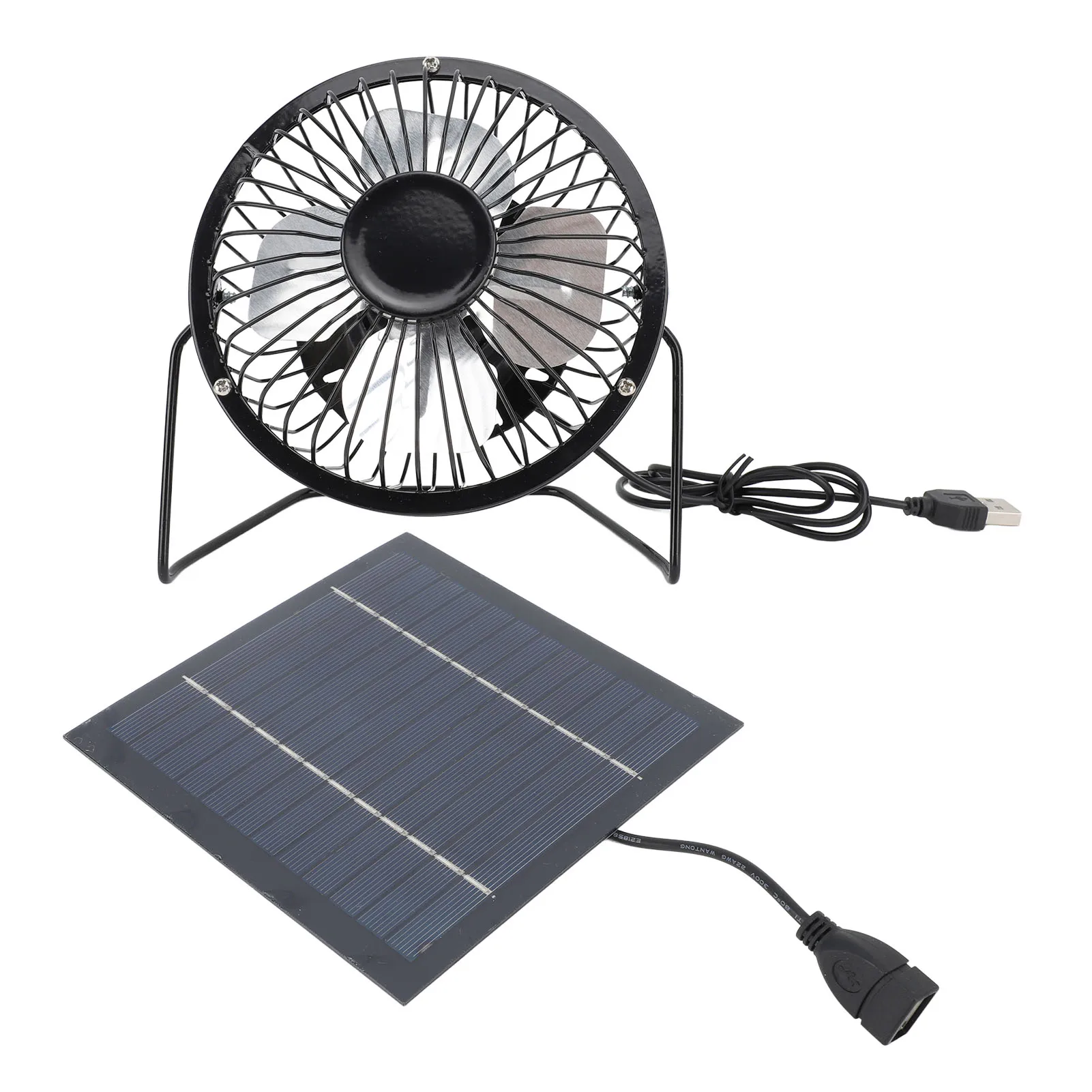 5W Solar Panel Powered Fan for Outdoor Cooling USB Solar Fan Kit for Greenhouse Chicken Coop Dog House Solar Panel Powered Fan