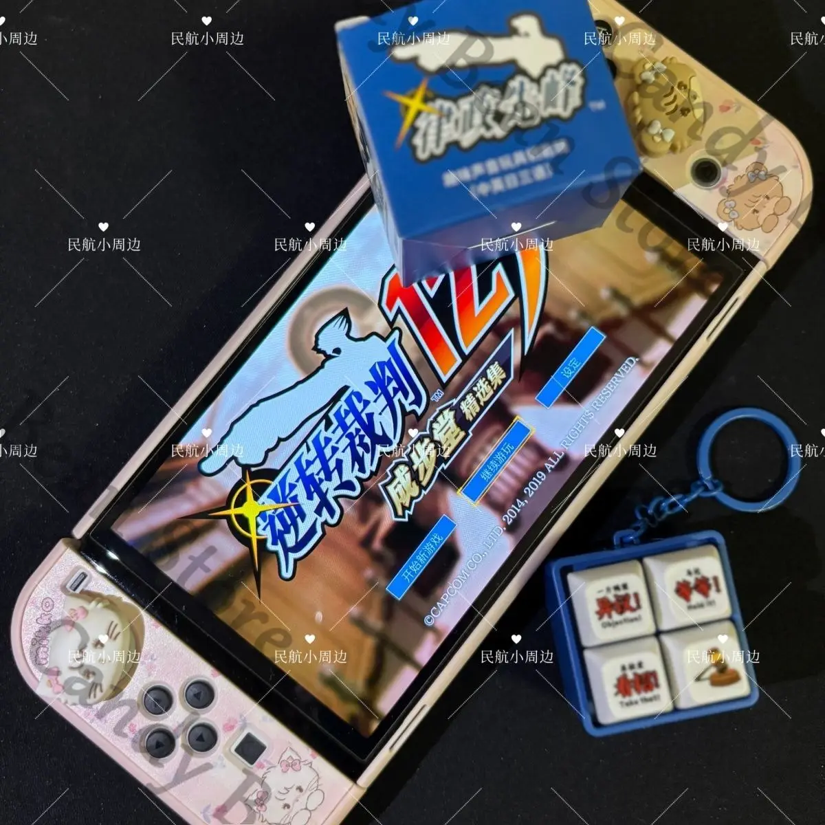 أنيمي الآس المحامي 123 تأثيري النطق زر الكرتون الصوت الصينية الإنجليزية اليابانية ثلاثة النطق قلادة عيد الميلاد