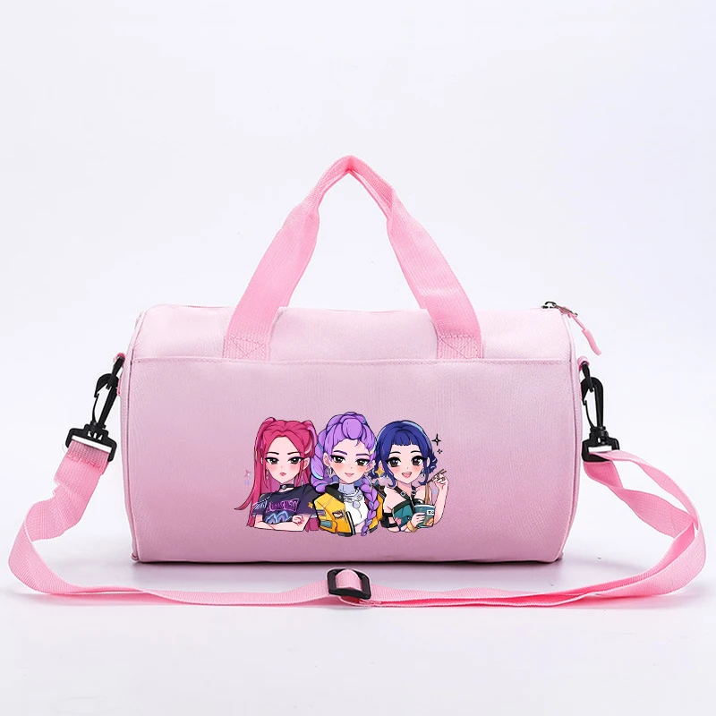 デーモンハンターガール キャリー トラベル トートバッグ ケース キュート アニメプリント Y2K カワイイ 女性 ジム ダンス 大容量 スポーツ ショルダー ハンドバッグ