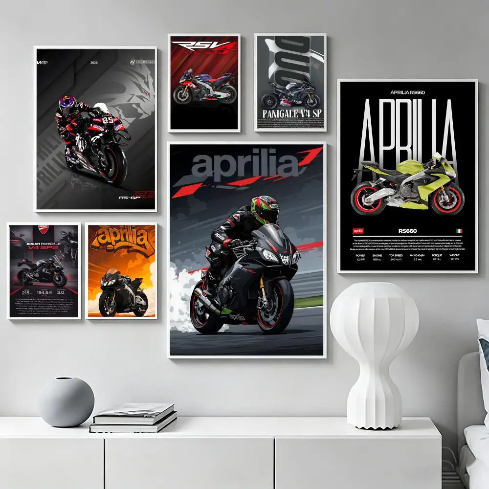Vehicle A-Aprilia Poster Premium Art Wall Decor, Simple Ornament for Living and Leisure Areas