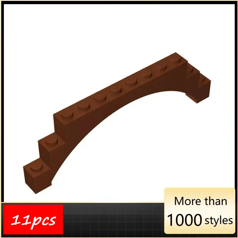 

11PCS High-Tech Assemble Particle 18838 14707 1x12x3 Arched Building Blocks Kit Replaceable Part Toys For Children Gifts