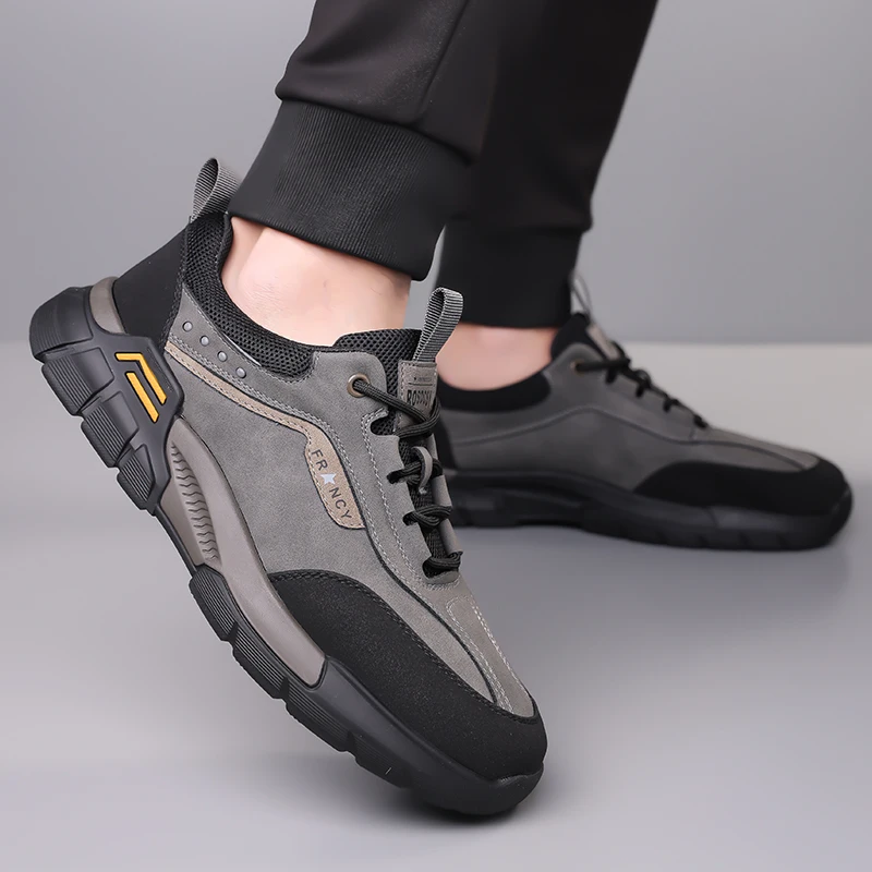 

High Quality Handmade Outdoor Man Sports Shoes Fashioncomfort Soft Walking and Travel Leather Shoes Men Casual Shoes Sizes 38-48