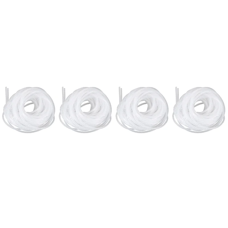 A98E-4X Cable Wire Organizer Manager Spiral Wrap Band 6Mm Dia 15M Length White
