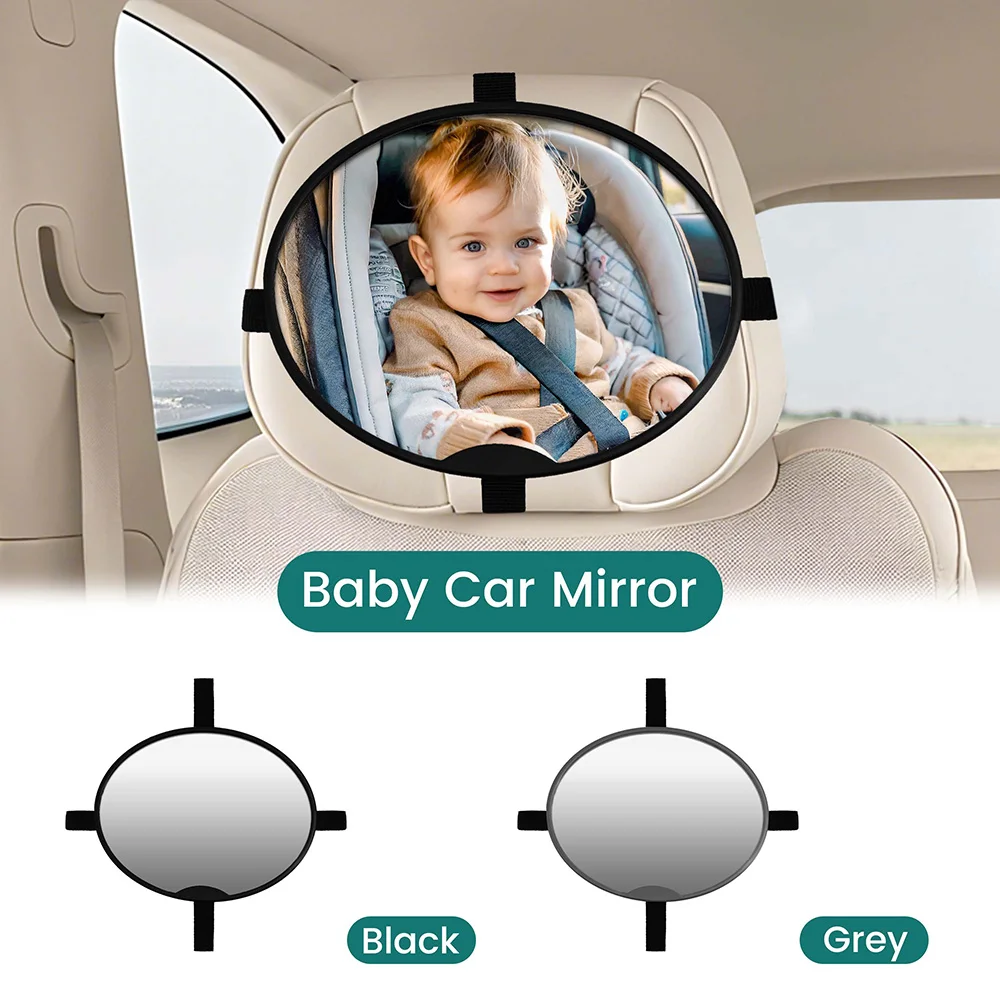 1PC Oval Baby Car Mirror for Rear Facing Infant with Wide Crystal Clear View, Car Rearview Mirror Car Baby Child Reverse Mirror