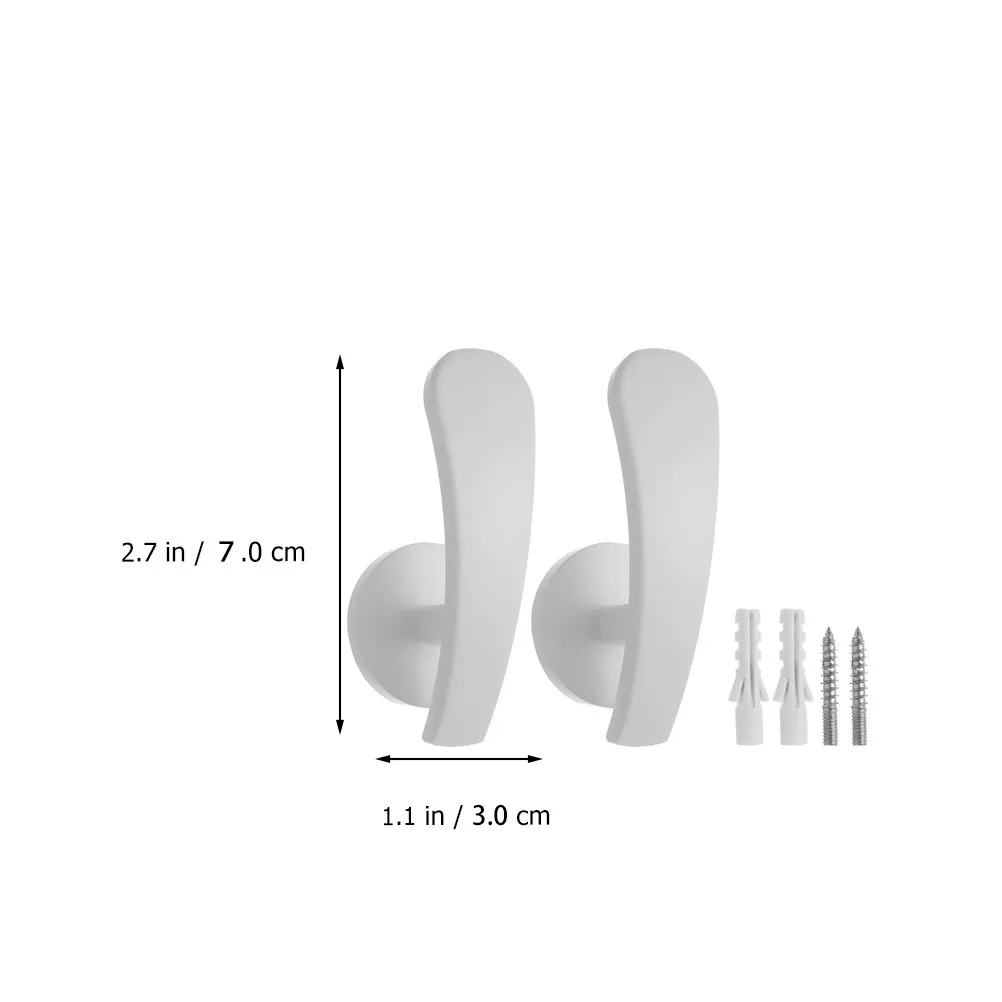 2Pcs Curtain Zinc Alloy Hooks Holdbacks Easy Install Corrosion Resistant Wall Mounted Drapery Tiebacks for Home Office Hotel