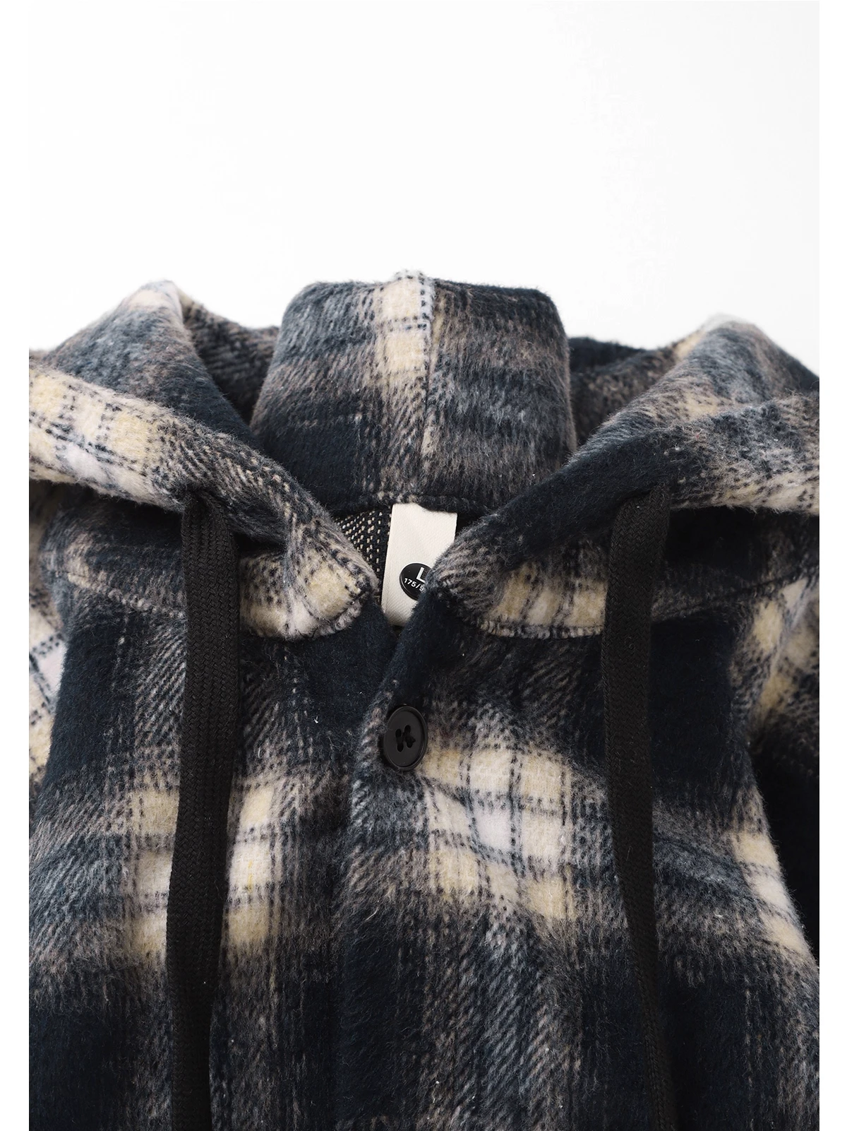 

Пальто-рубашка унисекс оверсайз в американском ретро-стиле, с цветными блоками и клетчатым узором, с капюшоном, осенне-зимнее, свободного кроя, в стиле лэйзери, размер 300 Pou