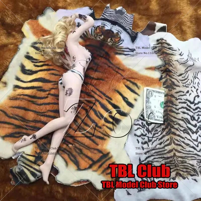 1/6 Bilancia Figura Scena Accessori Simulazione Animale Pelle di Tigre Pelle di vacchetta Zebra Tappeto Fotografia in miniatura per 12''Action Figure