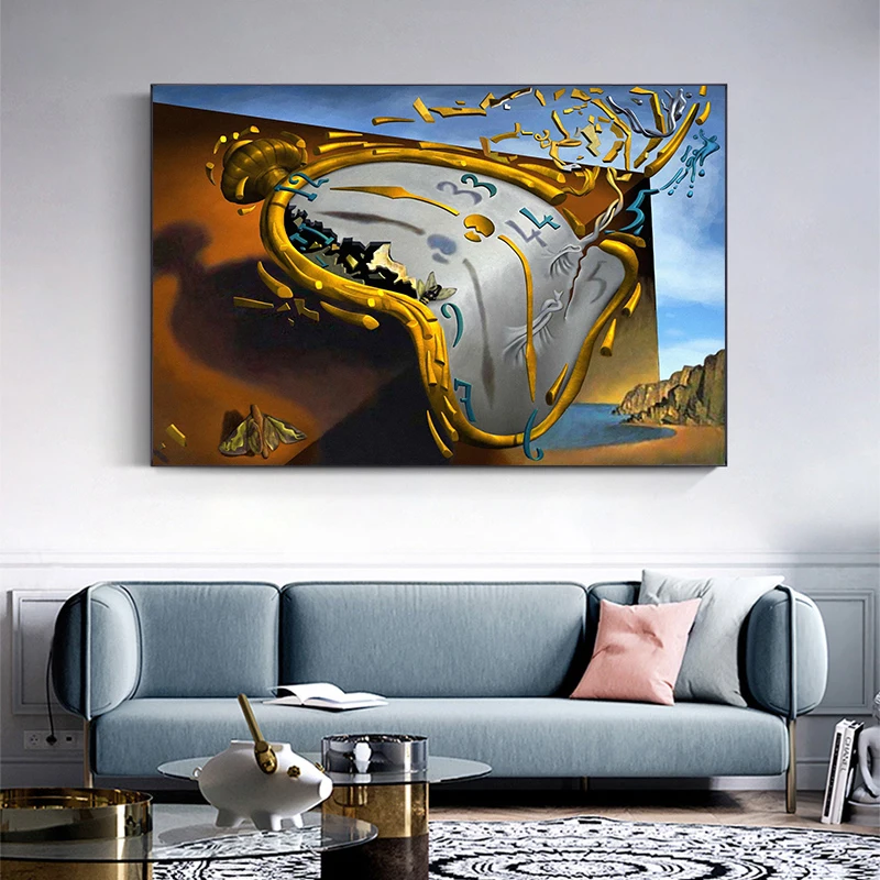 Salvador Dali Classic Art Masterpieces The Persistence of Memory Poster Canvas Painting Wall Pictures Living Room Home Decor
