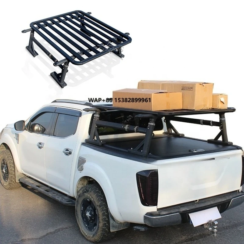 

Adjustable Aluminum Alloy Rack Cargo Carrier Luggage Roof Rack for Navara D40 Truck Gladiator Bar
