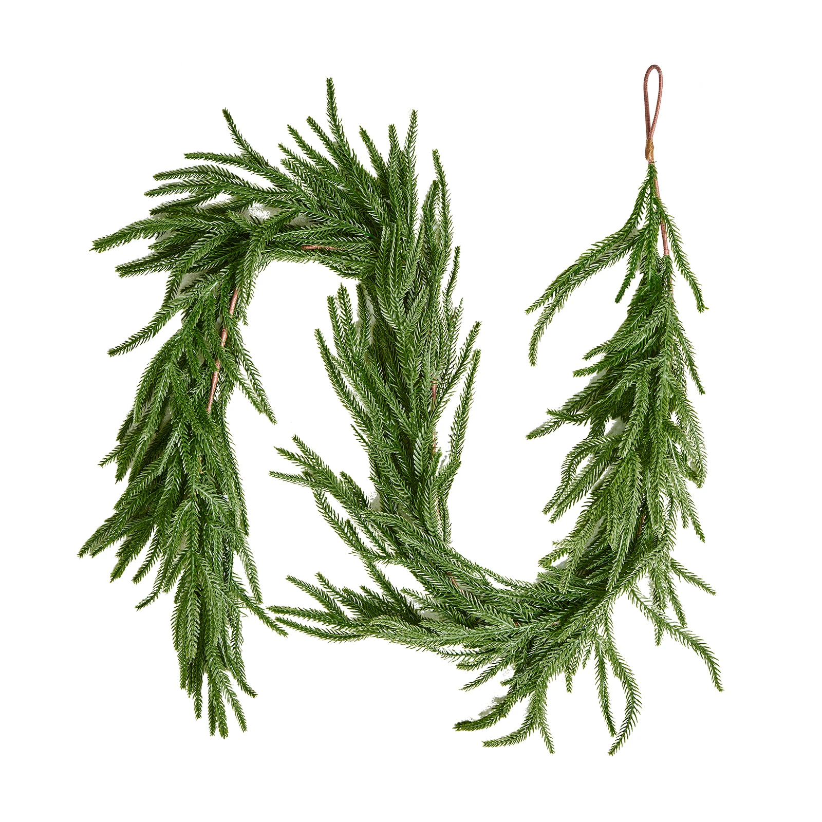 

SucceBuy Christmas Garland Realistic Evergreen Real Touch Artificial Faux Greenery Garlands for Indoor Outdoor Xmas Decoration